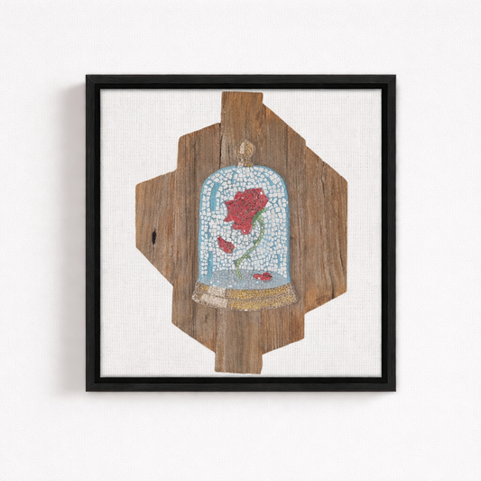 Cursed Rose Framed Canvas Print