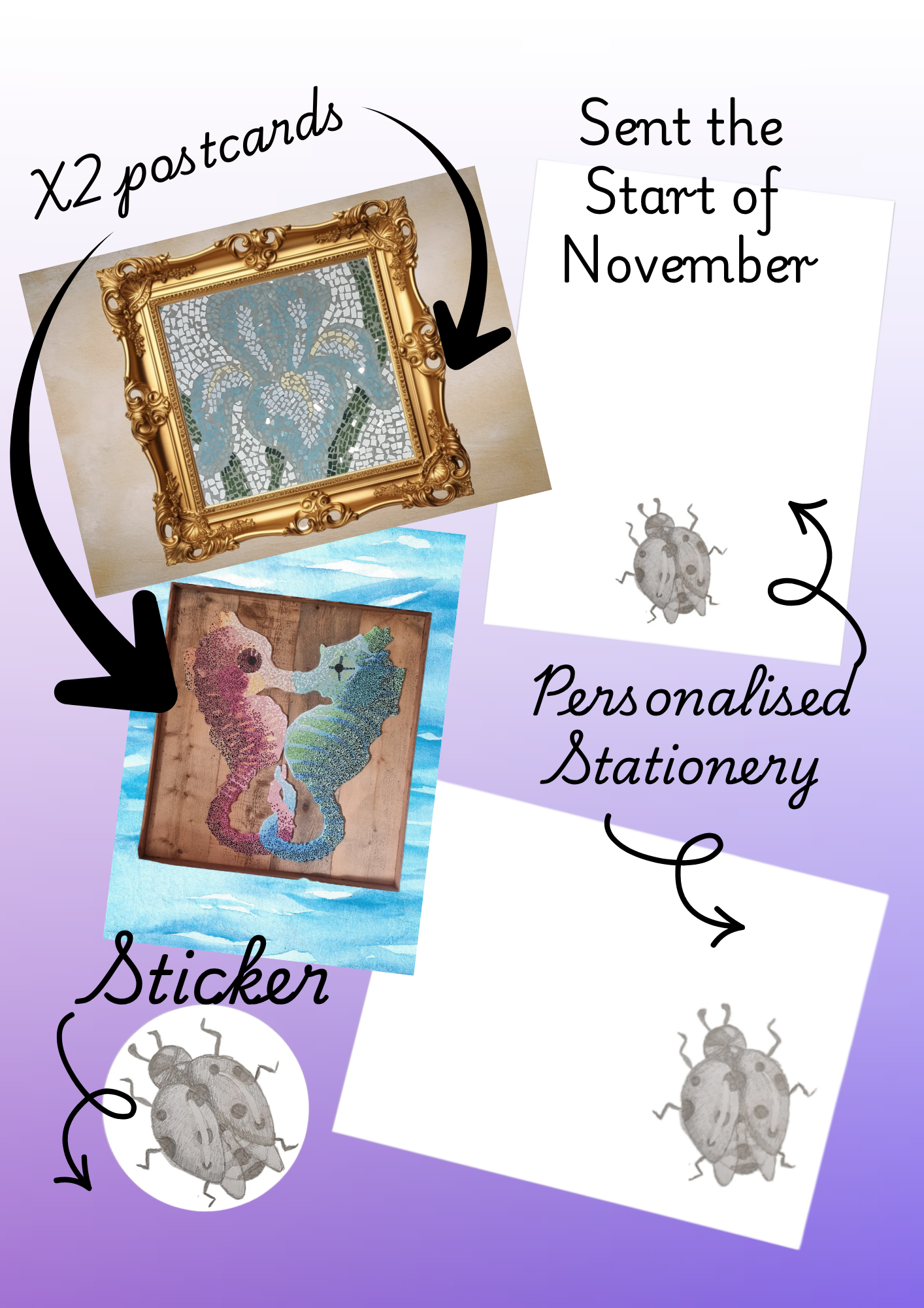 Mosaic Mail Club – Limited Edition Postcards & Sticker Subscription