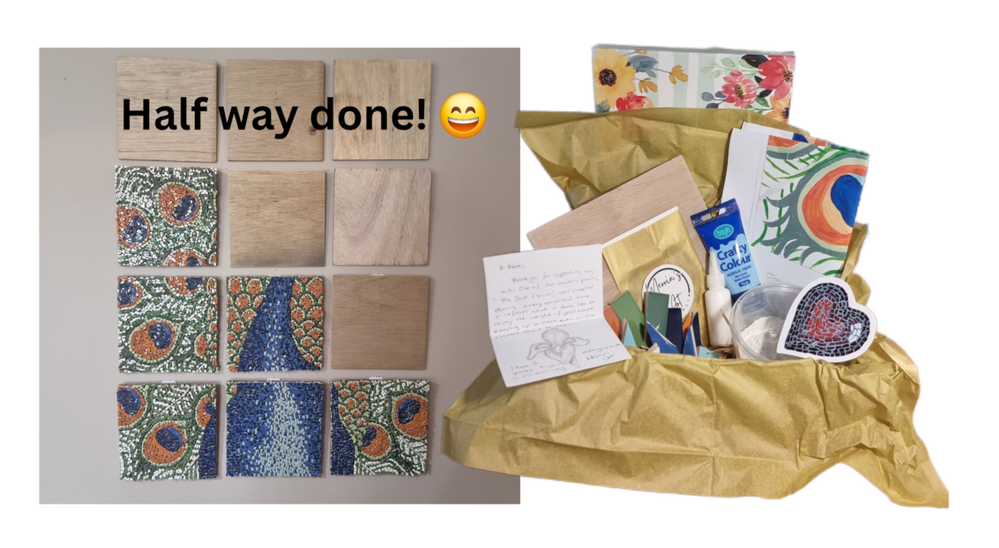 12-Month Mosaic Modular Masterpiece Collective – DIY 20cm² squares, Together Build Your Own Large Mosaic **TAKING PRE-BOOKINGS NOW!** | Tools Required