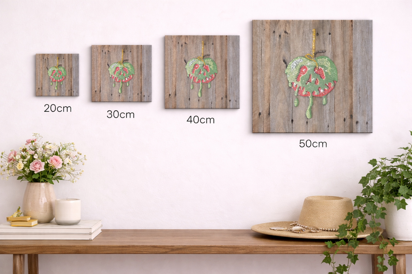 Poisoned Apple Mosaic Canvas Print | Dark Fairytale Wall Art