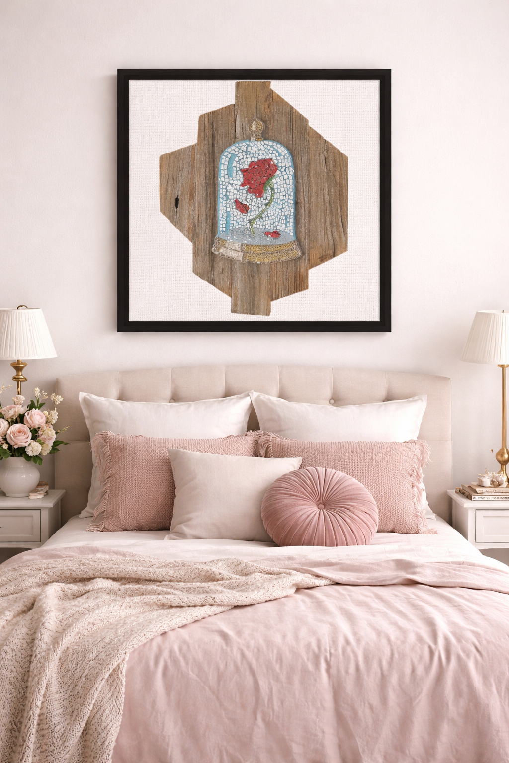 Cursed Rose Framed Canvas Print