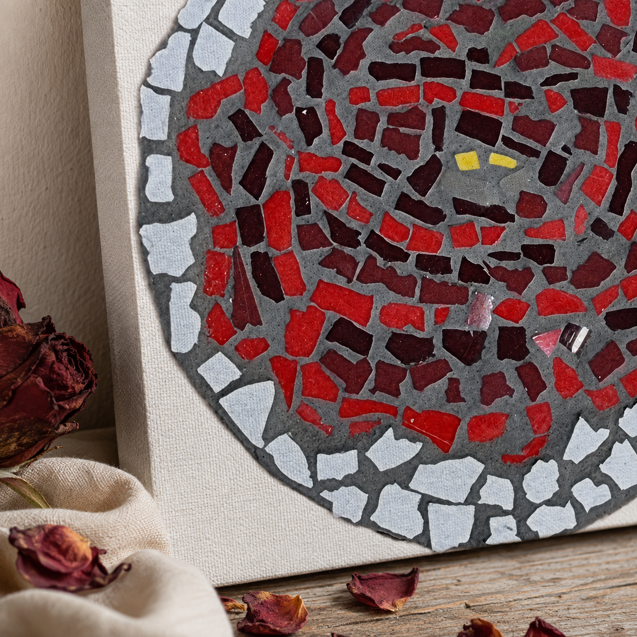 Rose Coaster Canvas Print | Blooming After Hurt Wall Art