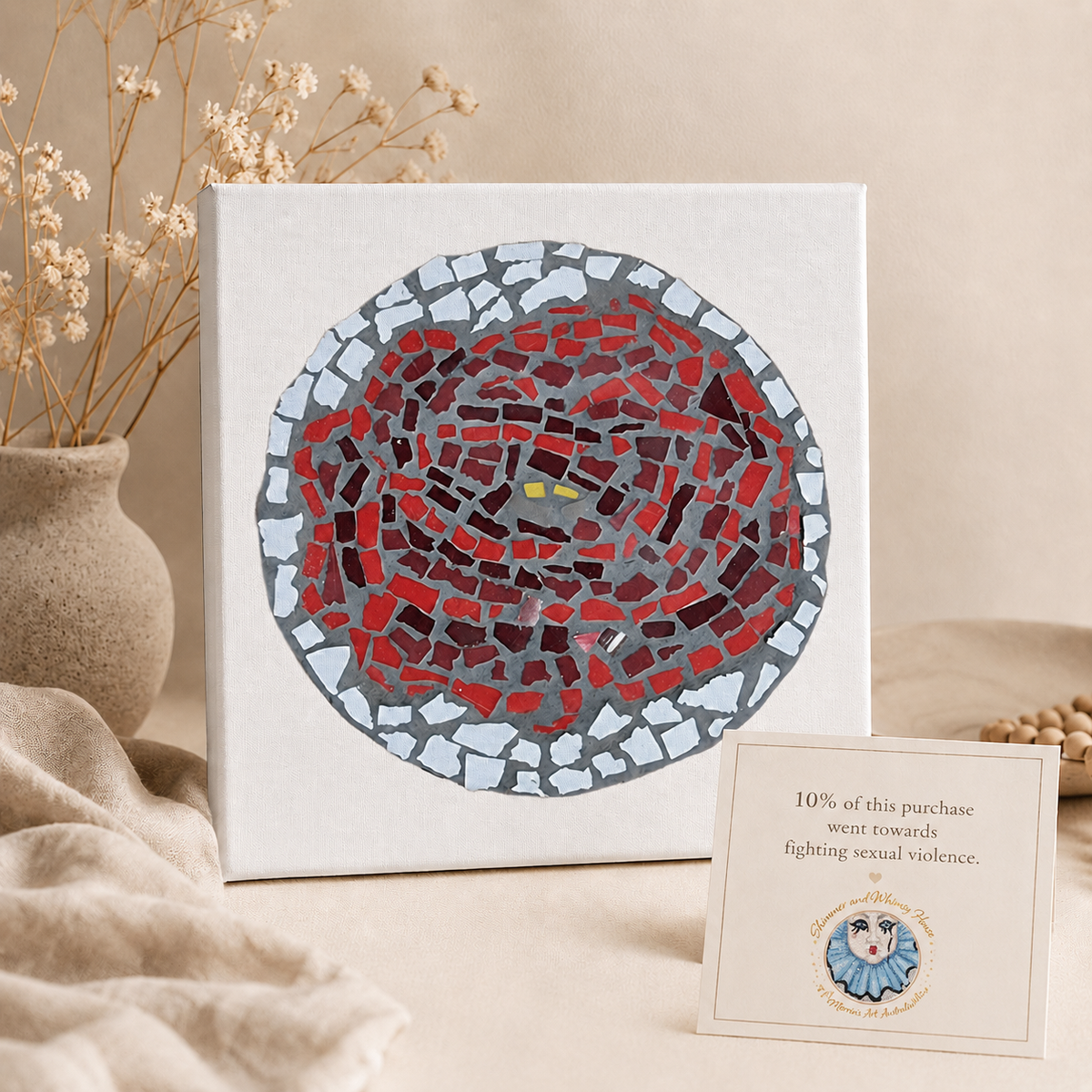 Rose Coaster Canvas Print | Blooming After Hurt Wall Art