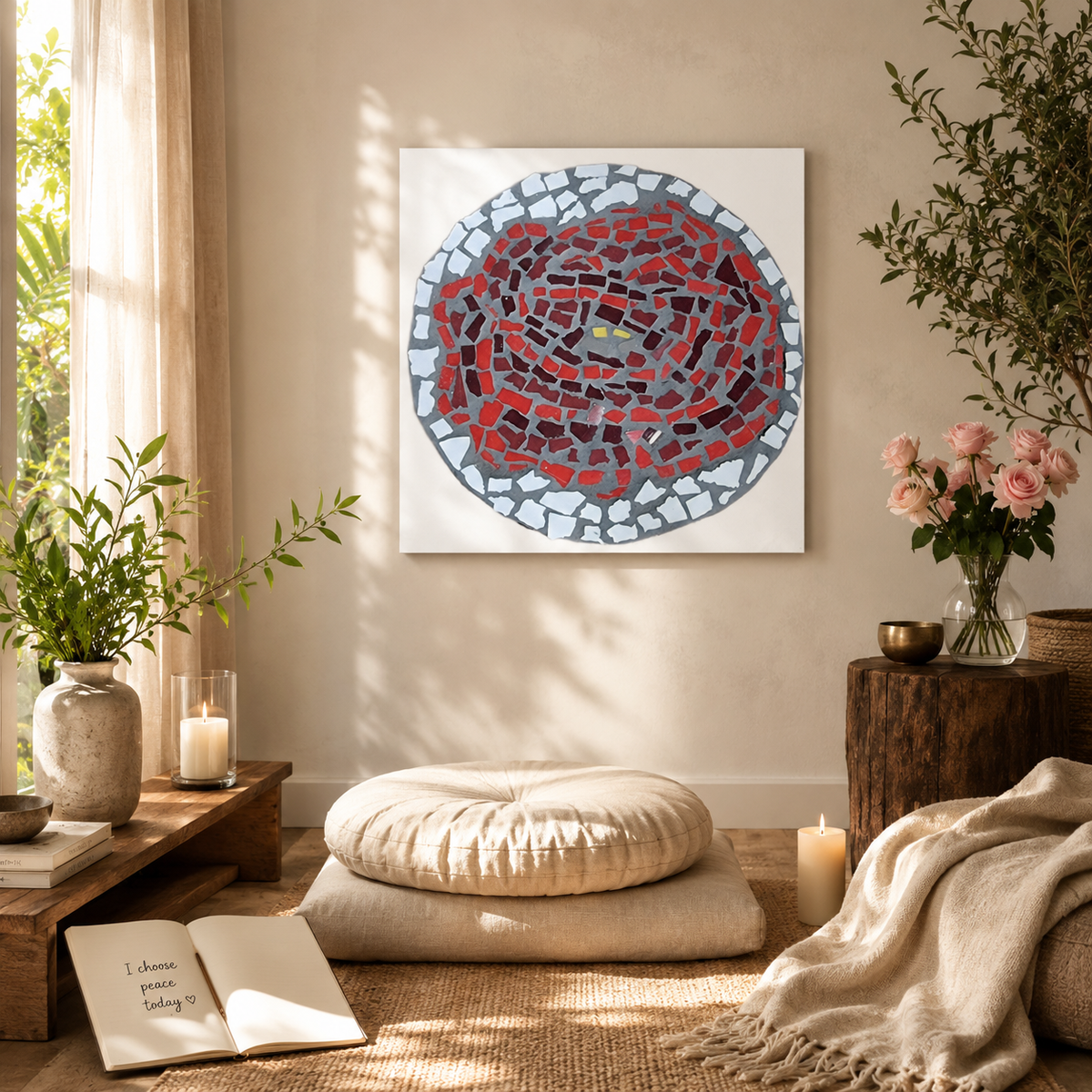 Rose Coaster Canvas Print | Blooming After Hurt Wall Art