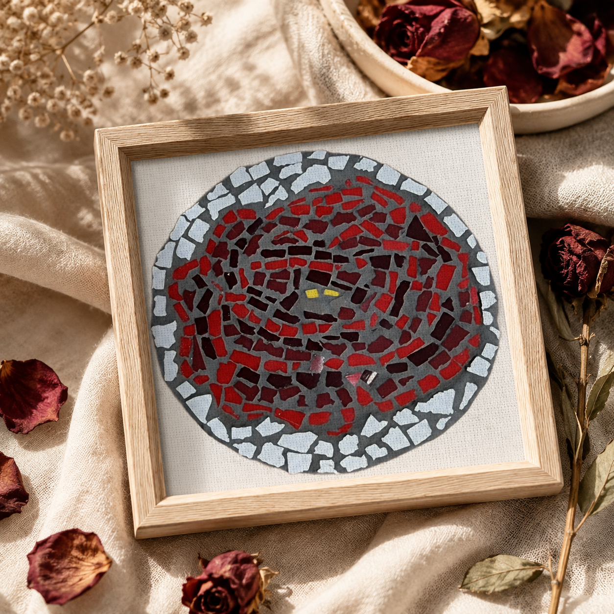 Rose Coaster Framed Canvas Print | Symbolic Rose Wall Art