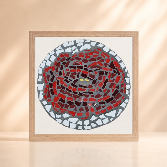 Rose Coaster Premium Wooden Framed Print | Floral Wall Art