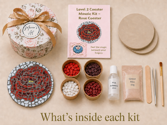 Rose Coasters Physical Kit — Set of 2