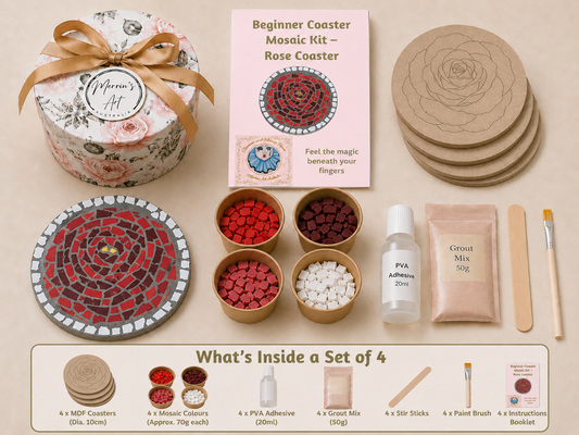 Rose Coasters Level 1 Physical Kit — Set of 4