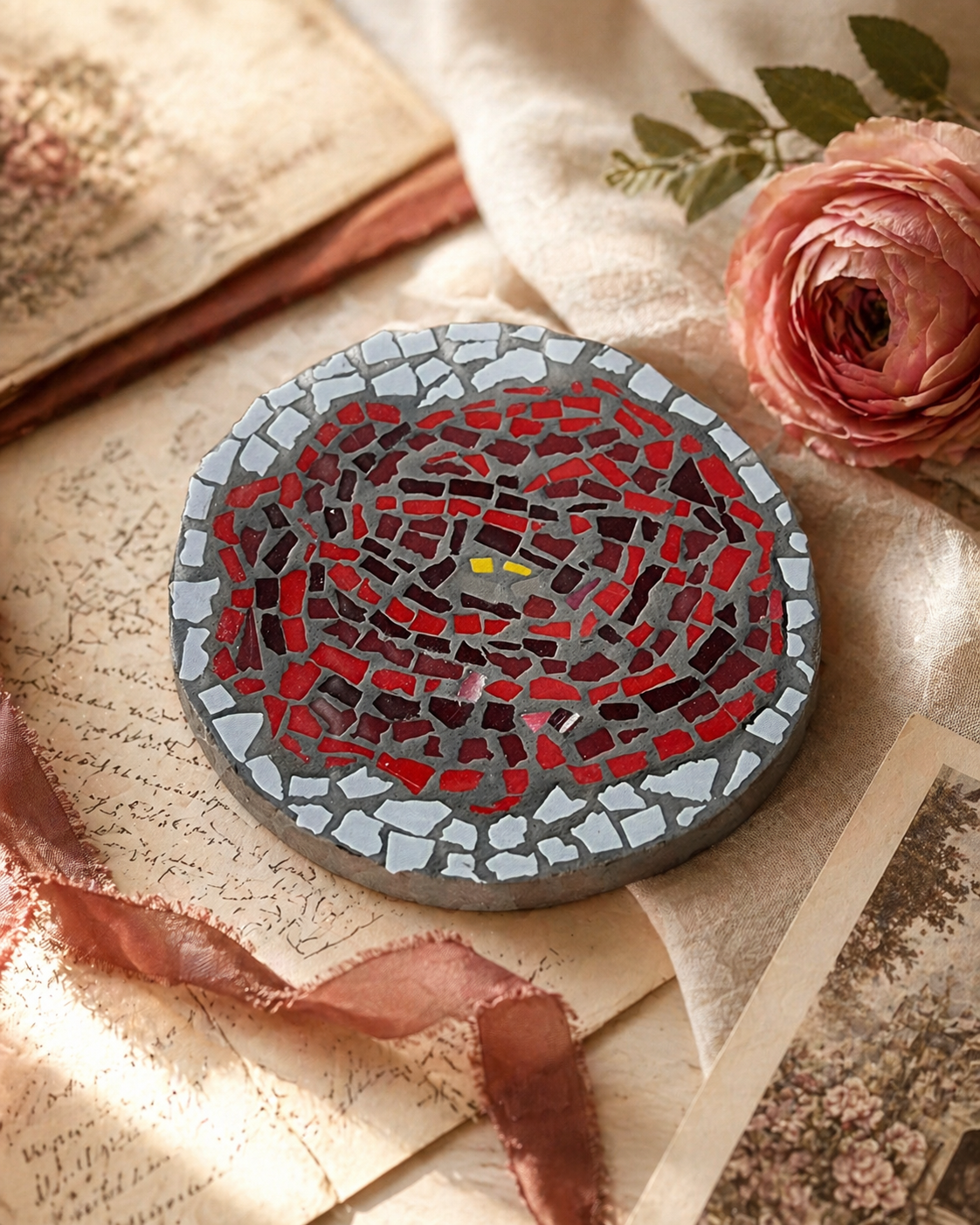 Rose Coaster Mosaic Kits for Families & Friends | Create Together DIY Experience