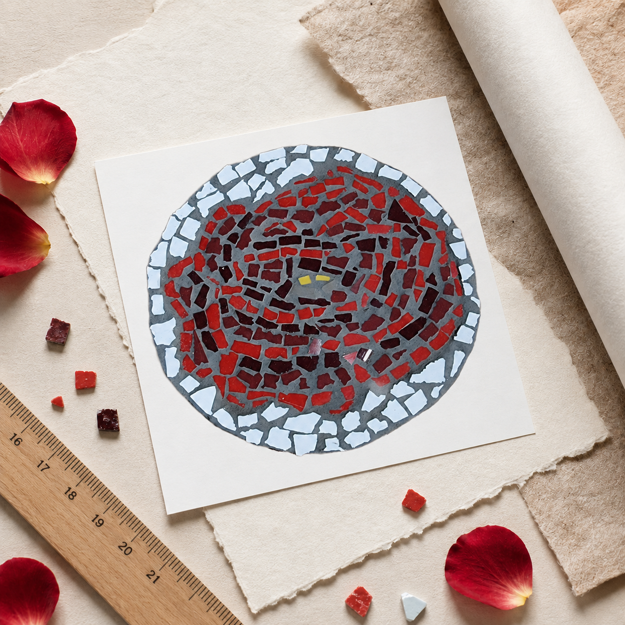 Rose Coaster Fine Art Poster | Floral Wall Art About Resilience & Healing