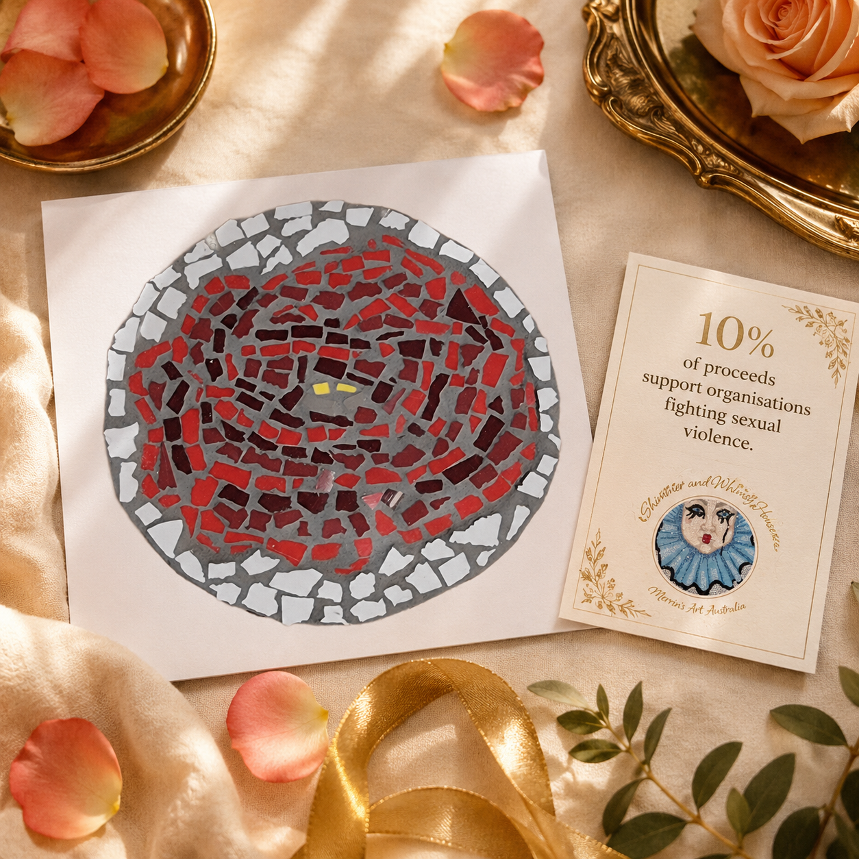Rose Coaster Fine Art Poster | Floral Wall Art About Resilience & Healing