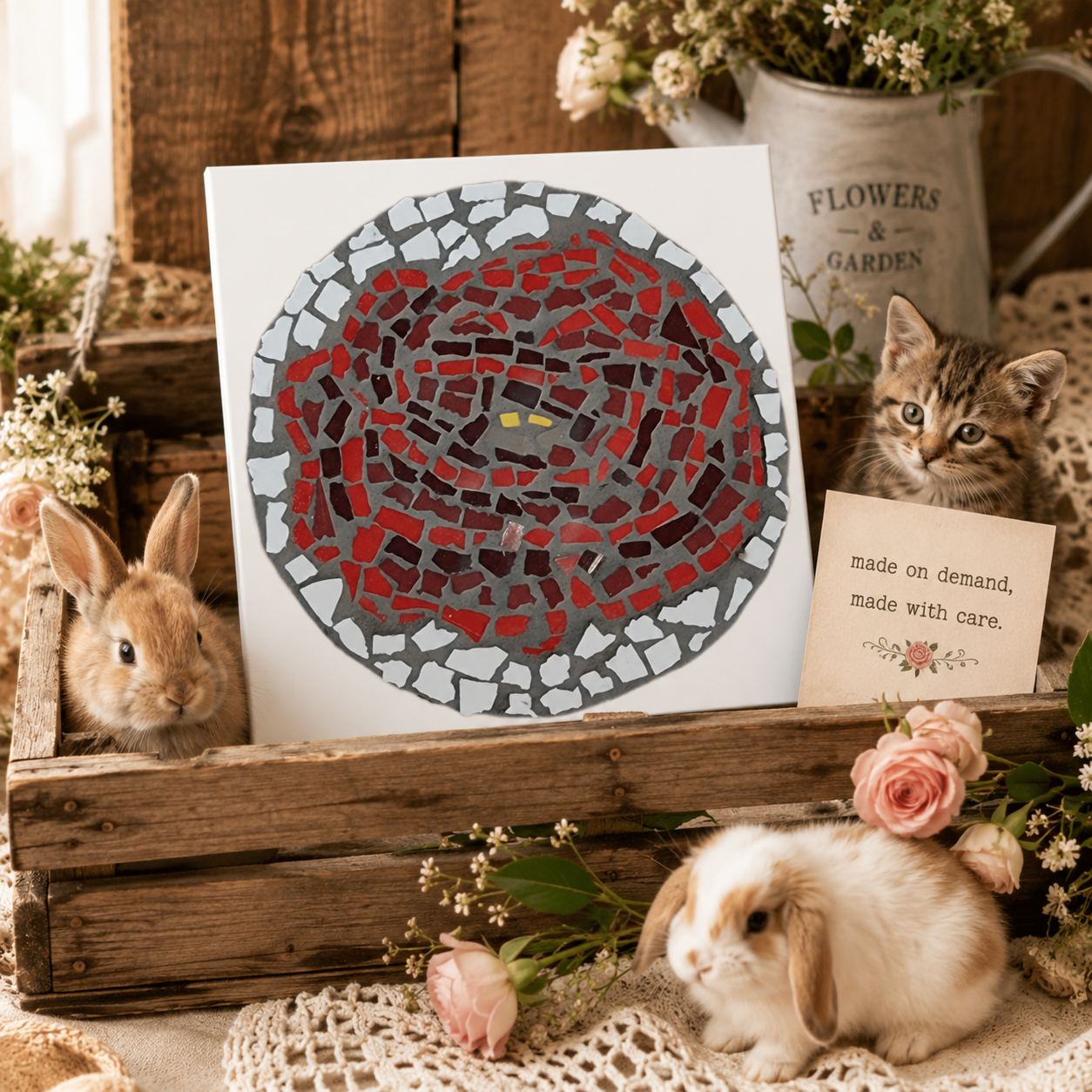 Rose Coaster Fine Art Poster | Floral Wall Art About Resilience & Healing