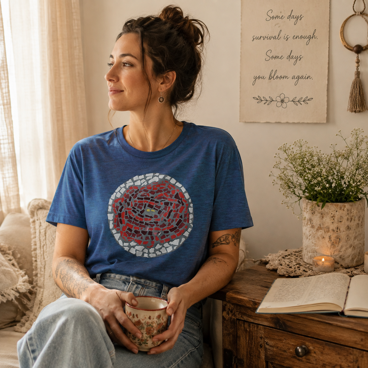 Rose Coaster Unisex Ultra Cotton Tee | Floral Art Shirt