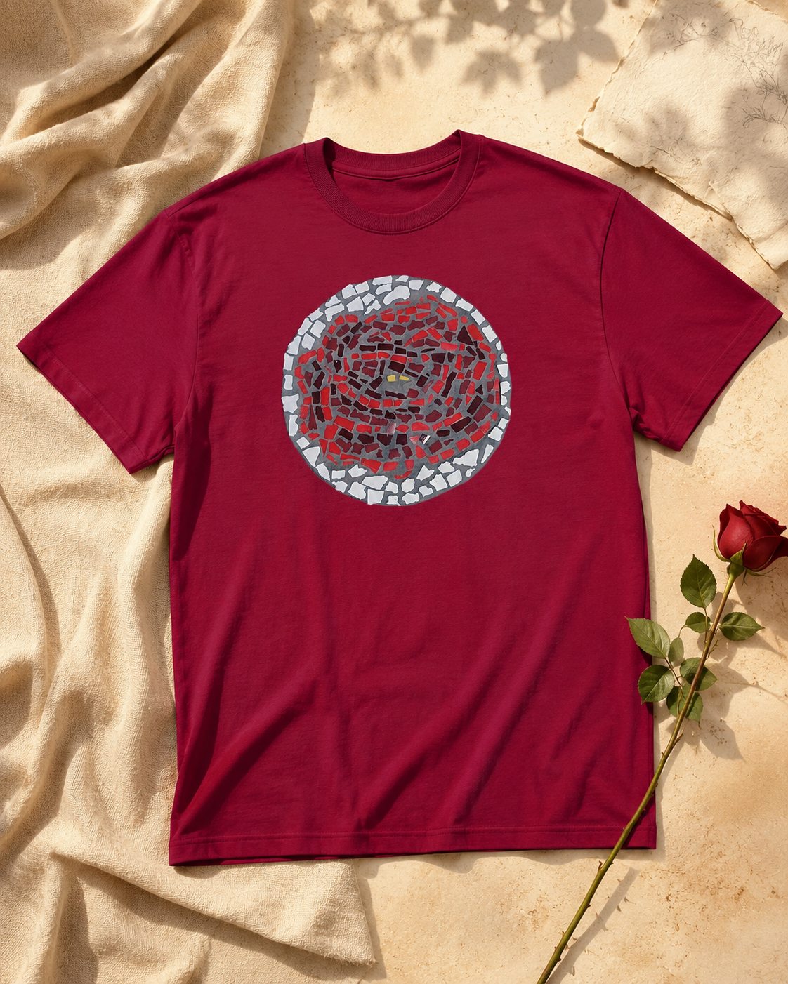 Rose Coaster Unisex Ultra Cotton Tee | Floral Art Shirt