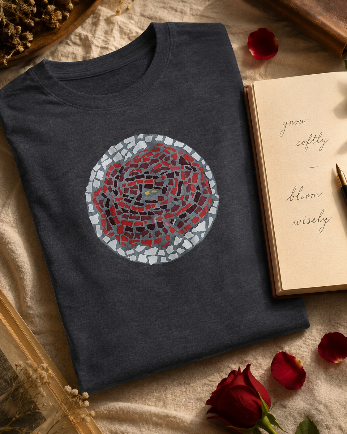 Rose Coaster Unisex Ultra Cotton Tee | Floral Art Shirt
