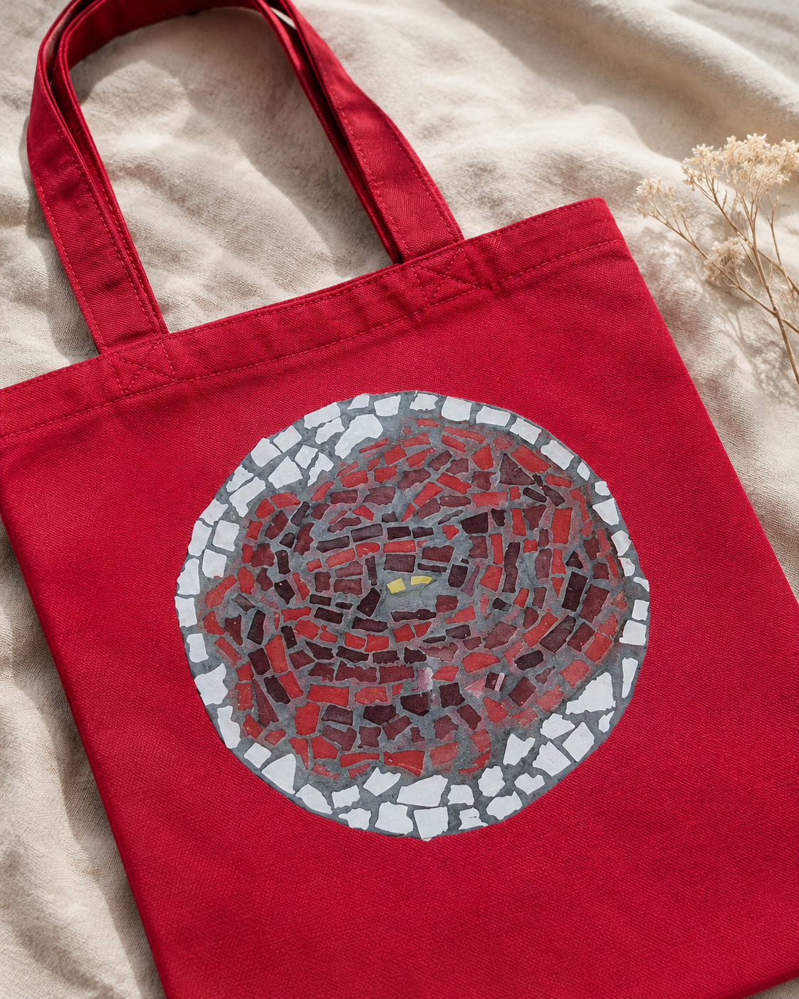 Rose Coaster Eco-Friendly Tote Bag | Floral Cotton Tote with Meaning