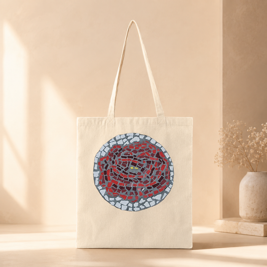 Rose Coaster Eco-Friendly Tote Bag | Floral Cotton Tote with Meaning