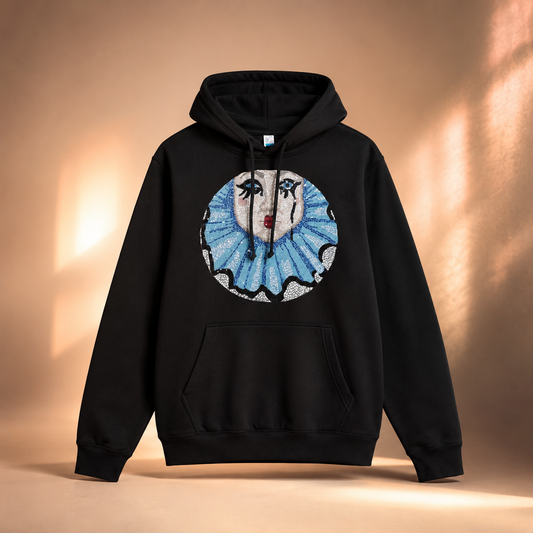 Premium Unisex Pullover Hoodie | Sad Clown Mosaic