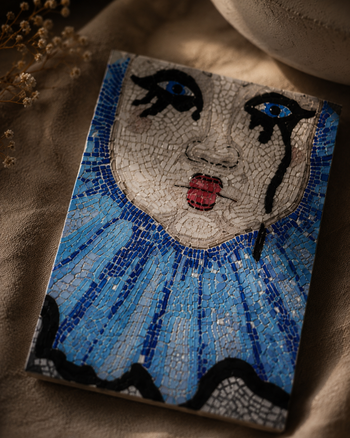 Past Mosaic Mail Club | February 2026 | The Sad Clown Mosaic
