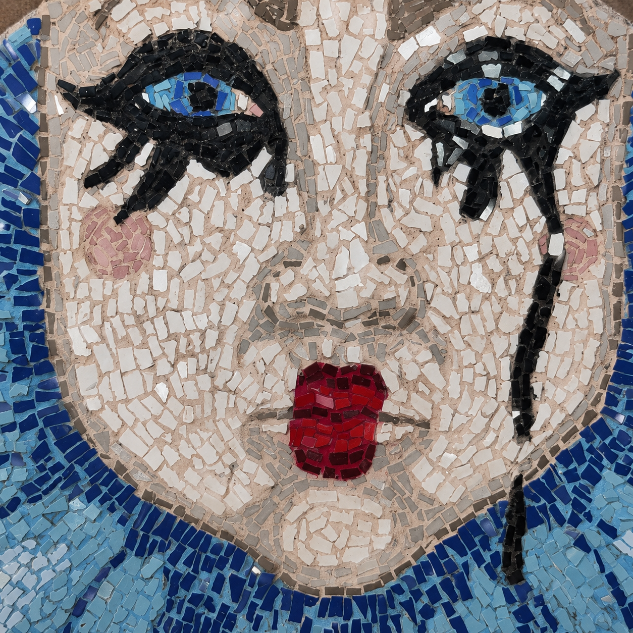 Sad Clown Original Mosaic Artwork | Handmade Australian Art About Healing & Resilience