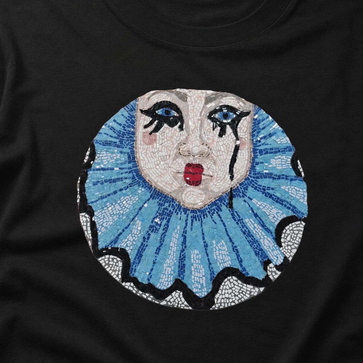 Sad Clown Pop Culture Mosaic Tee