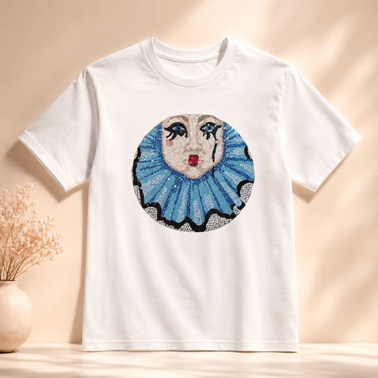 Sad Clown Pop Culture Mosaic Tee