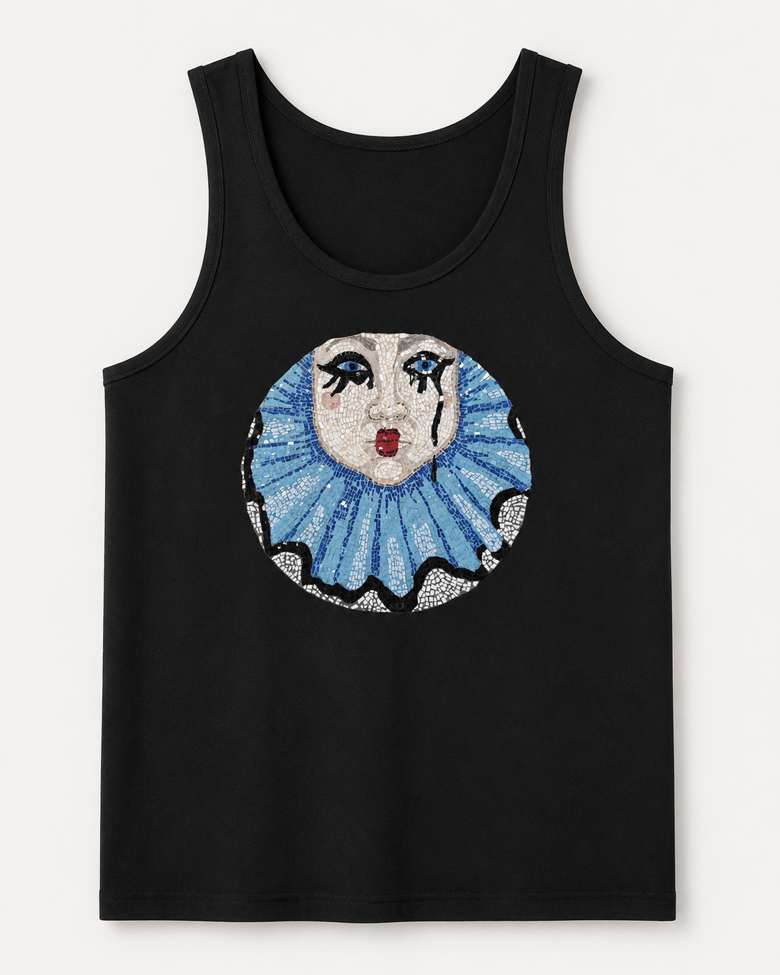 Sad Clown Pop Culture Mosaic Tank Top