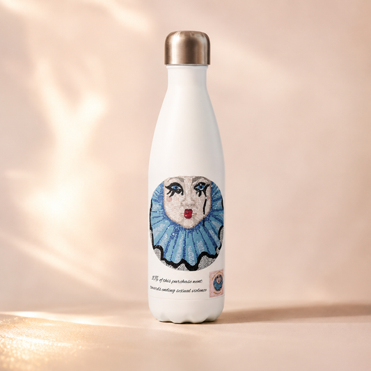 Sad Clown Stainless Steel Water Bottle — 15oz