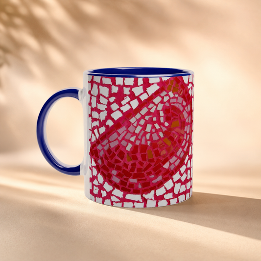 Sliced Perfection Ceramic Mug | Tomato Mosaic Art Mug