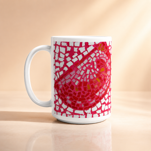 Slice Perfection Ceramic Mug — Tomato Mosaic Art Mug