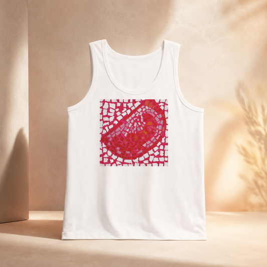 Slice Perfection Unisex Jersey Tank Top | Tomato Mosaic Art Tank Top