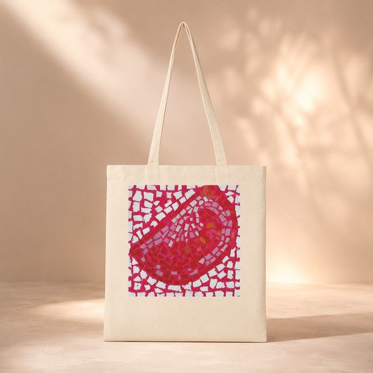 Sliced Perfection Long Handle Tote Bag | Tomato Mosaic Art Tote