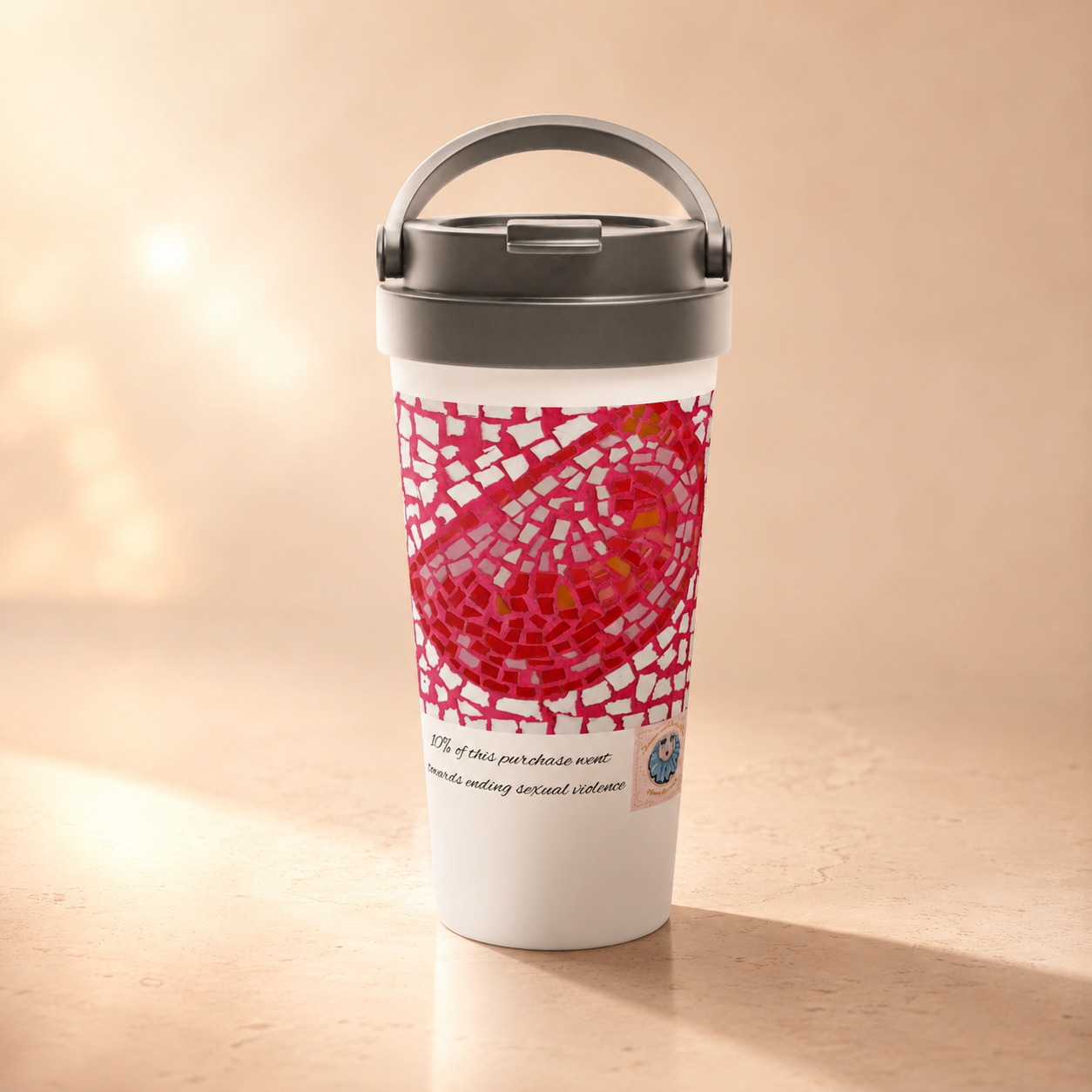 Sliced Perfection 15oz Stainless Steel Travel Mug | Tomato Mosaic Art Mug