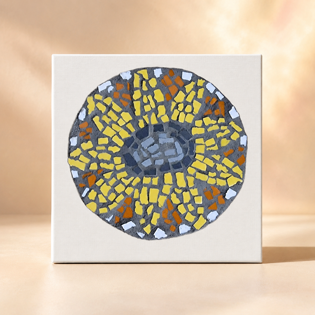 Sunflower Coaster Canvas Print | Floral Wall Art About Resilience & Growth