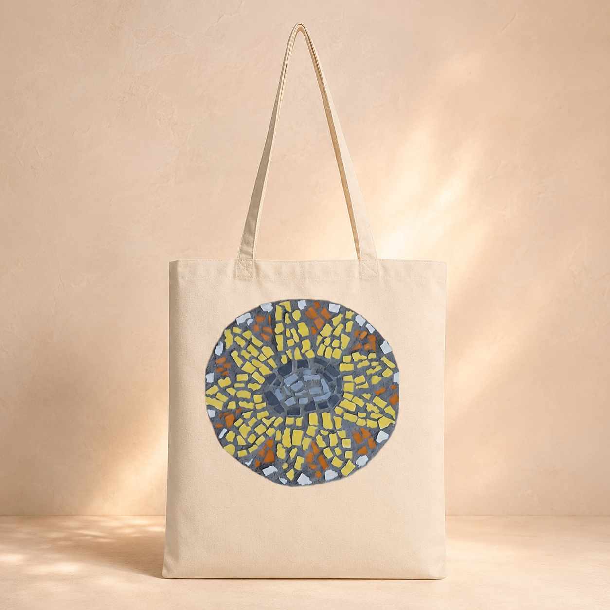 Sunflower Coaster Eco Tote Bag | Cotton Sunflower Art Tote Bag
