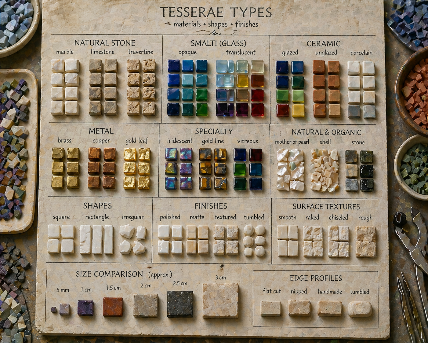 Load video: Complete Guide to Tesserae: Materials, Types &amp; Choosing the Right Pieces