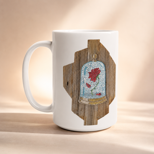 Cursed Rose Ceramic Mug — 15oz Resilience-Inspired Art Mug