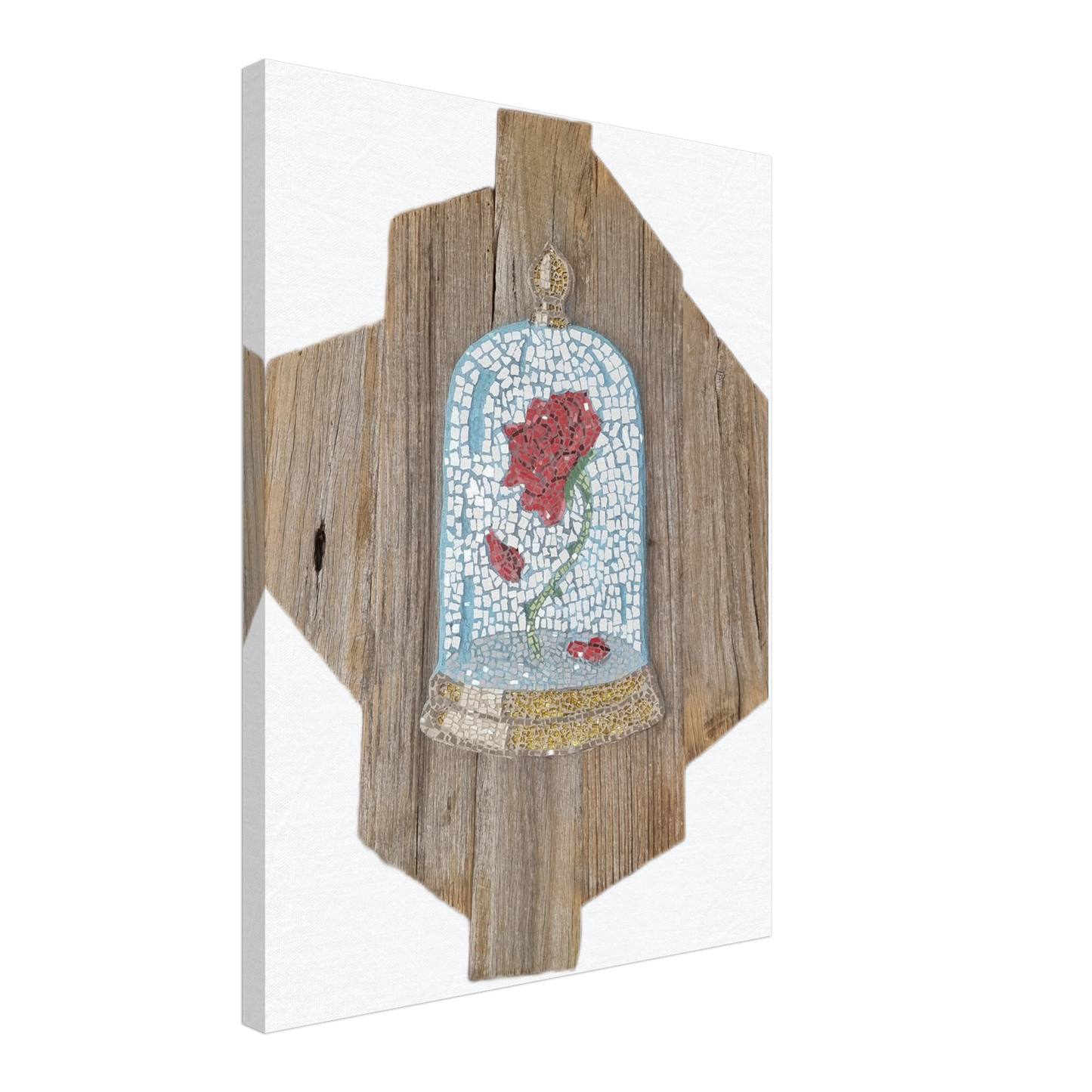 the cursed rose mosaic canvas 
