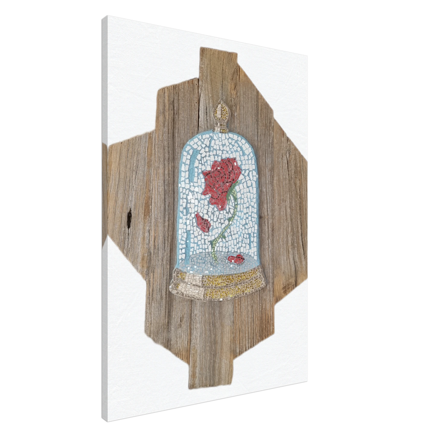 the cursed rose mosaic canvas 