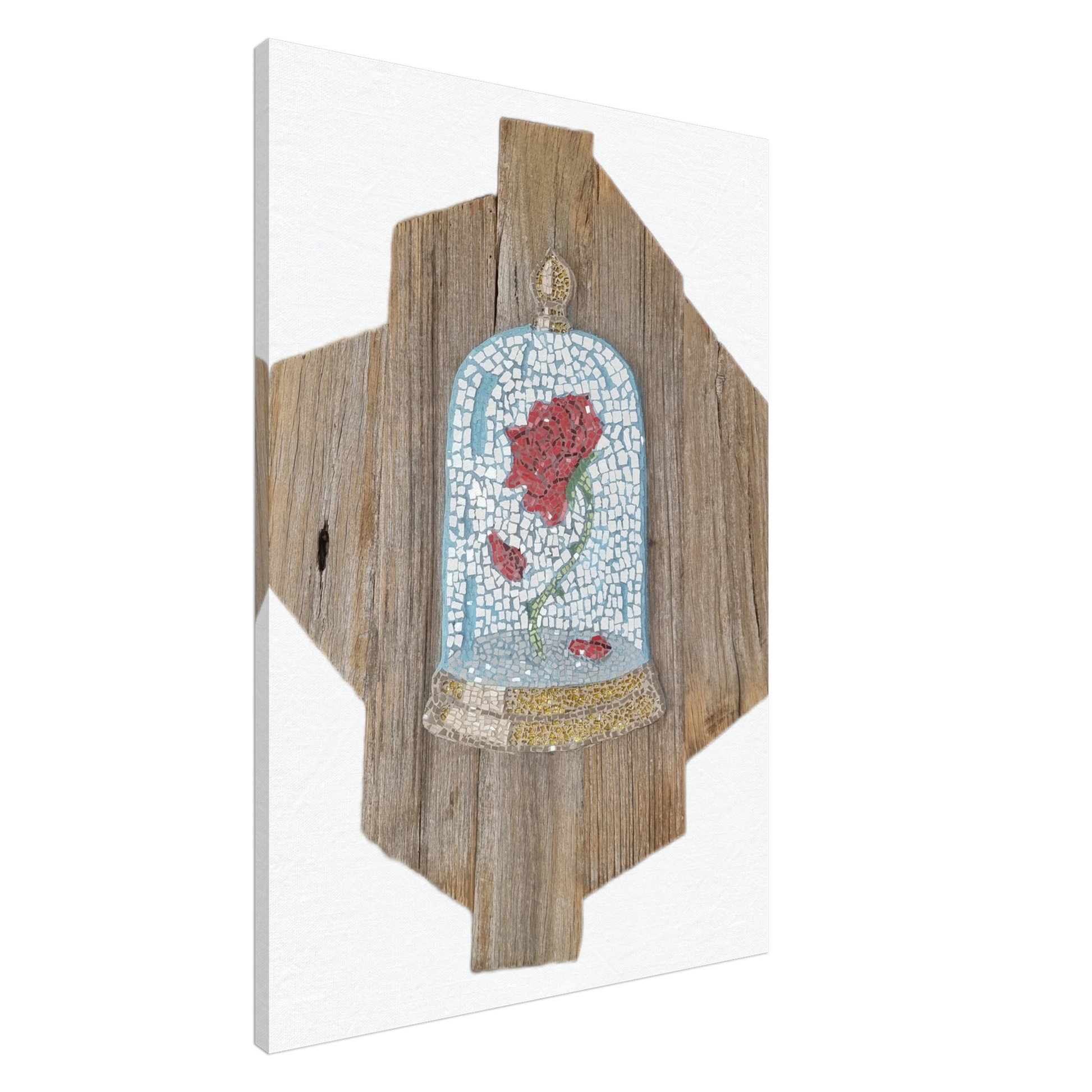 the cursed rose mosaic canvas 