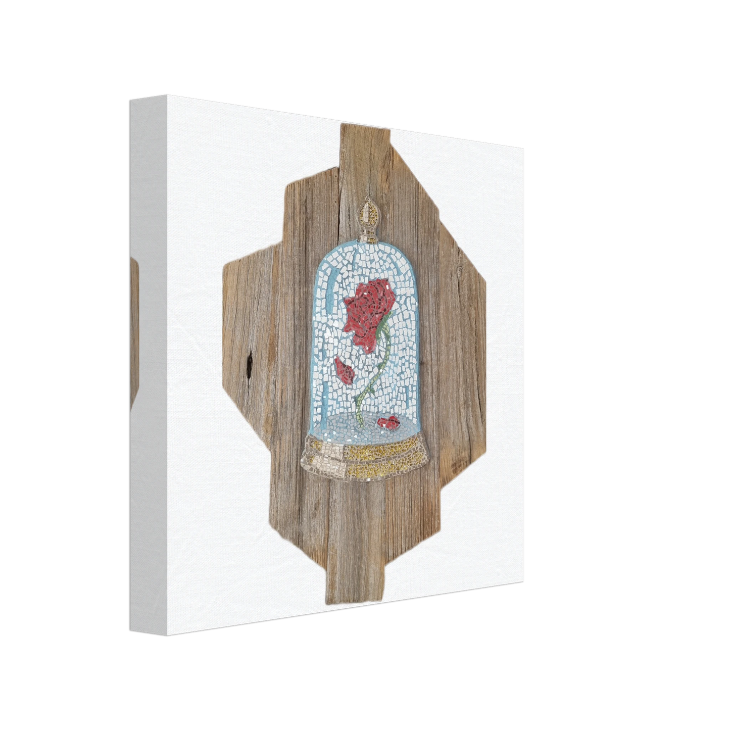 the cursed rose mosaic canvas 