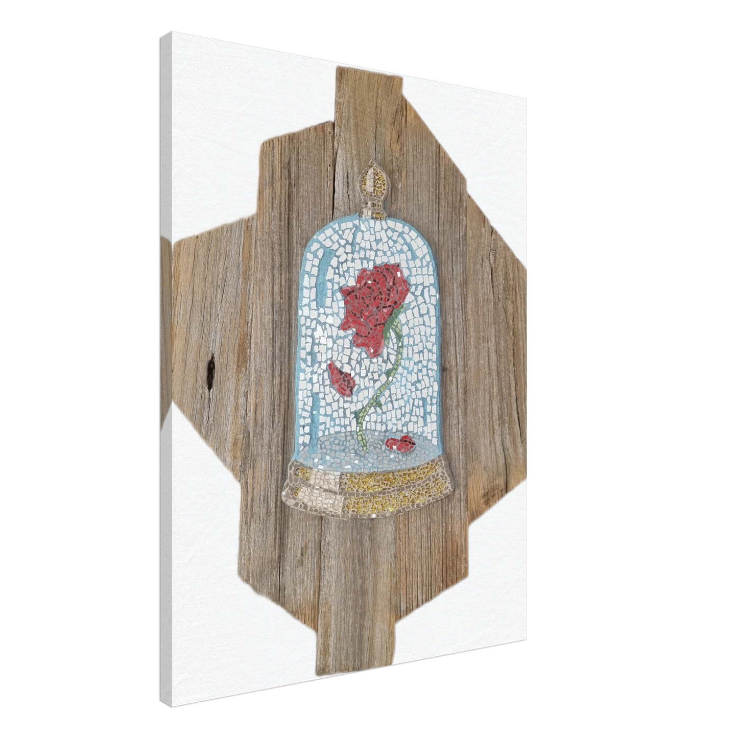 the cursed rose mosaic canvas 