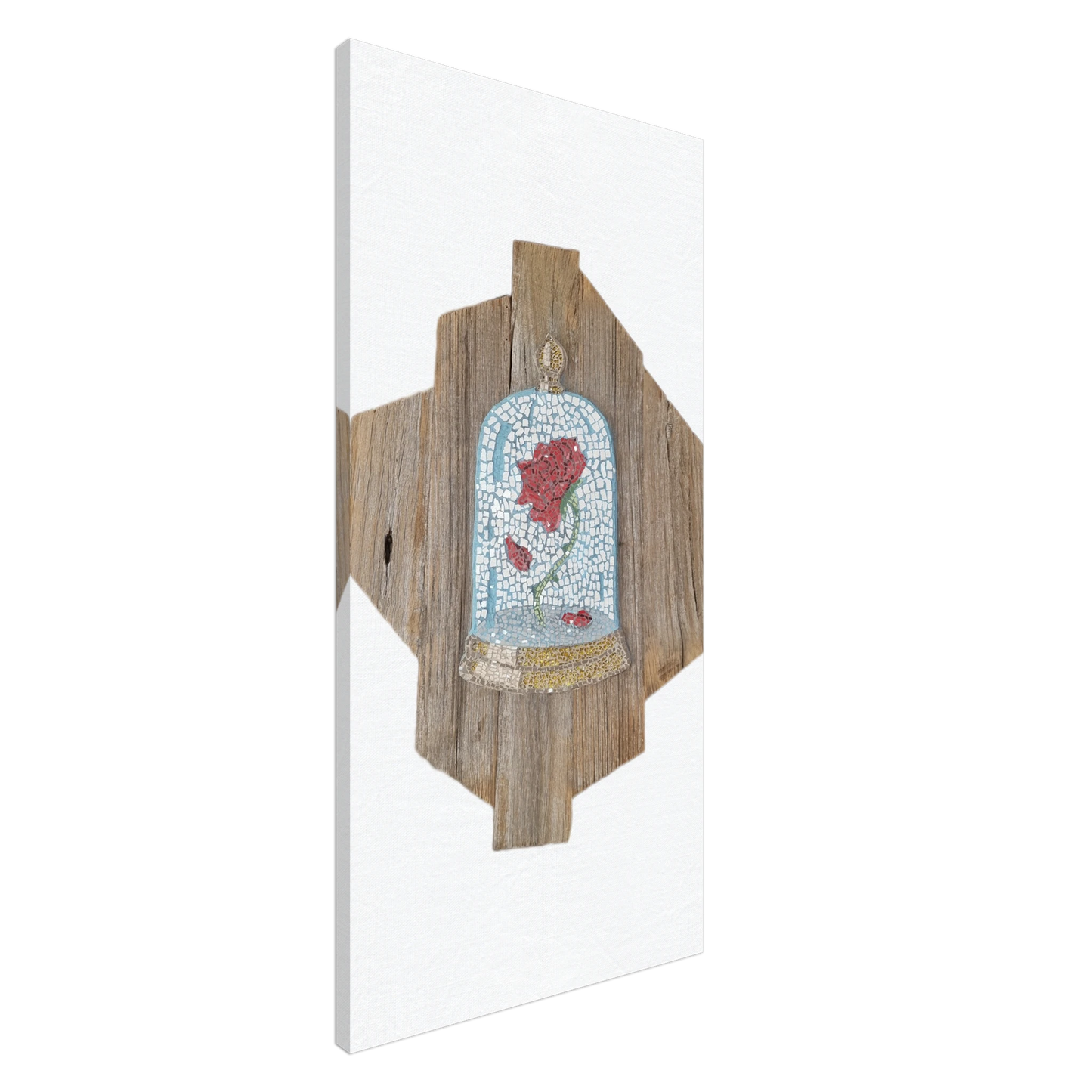 the cursed rose mosaic canvas 