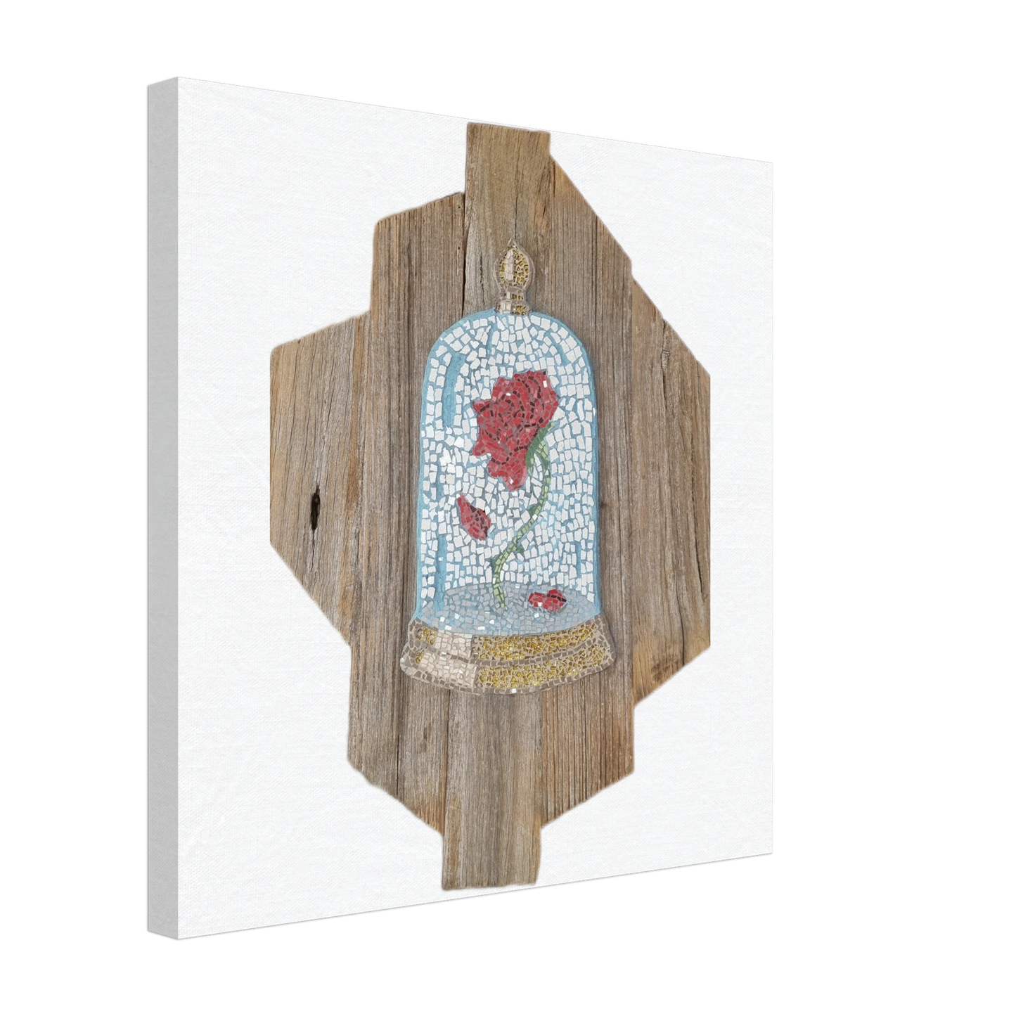 the cursed rose mosaic canvas 