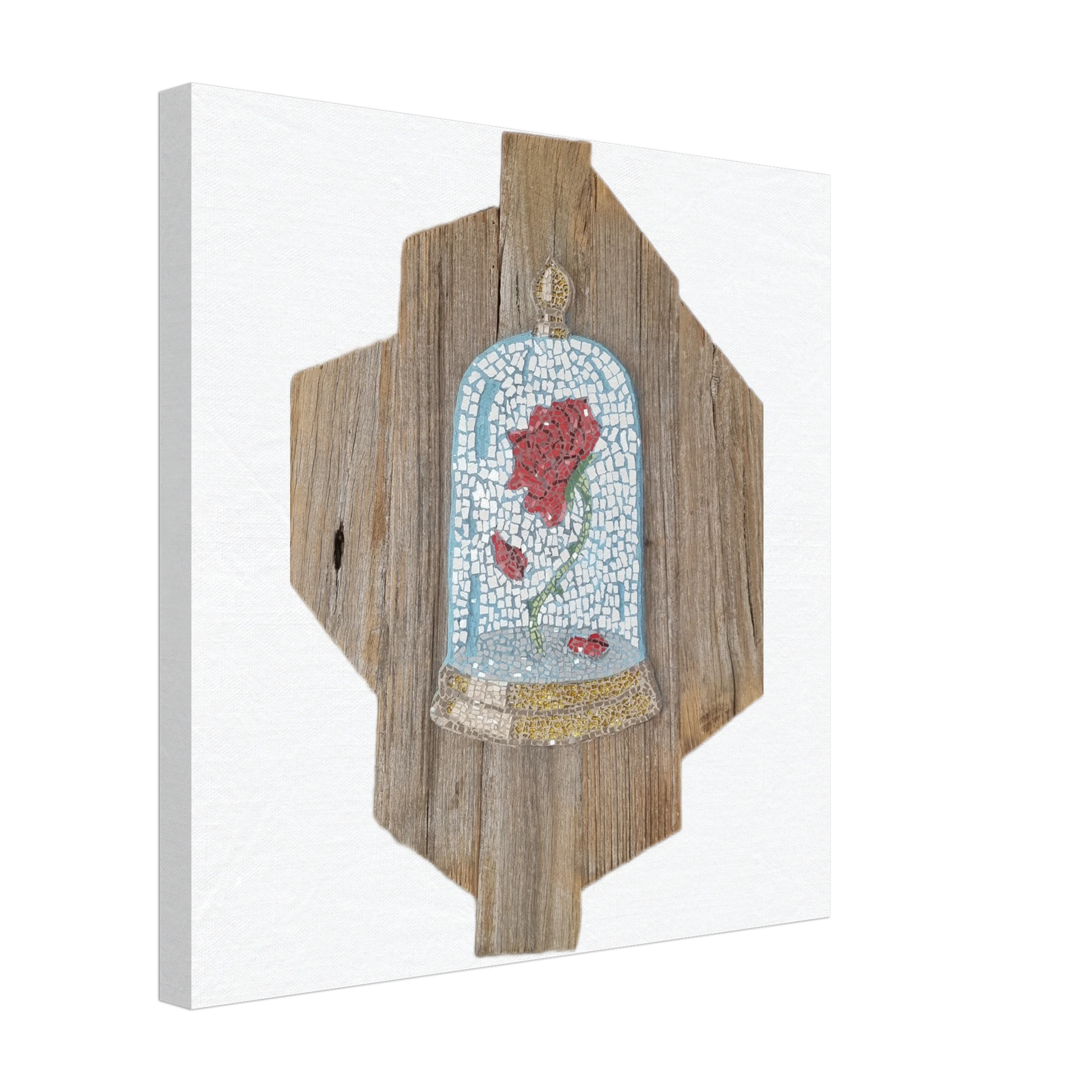 the cursed rose mosaic canvas 