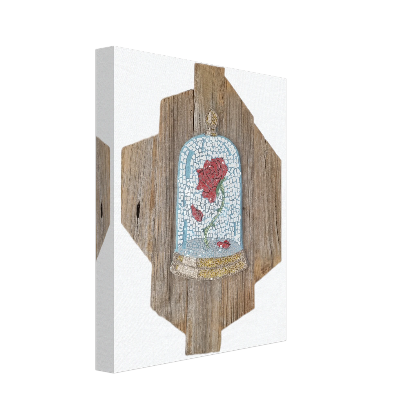 the cursed rose mosaic canvas 