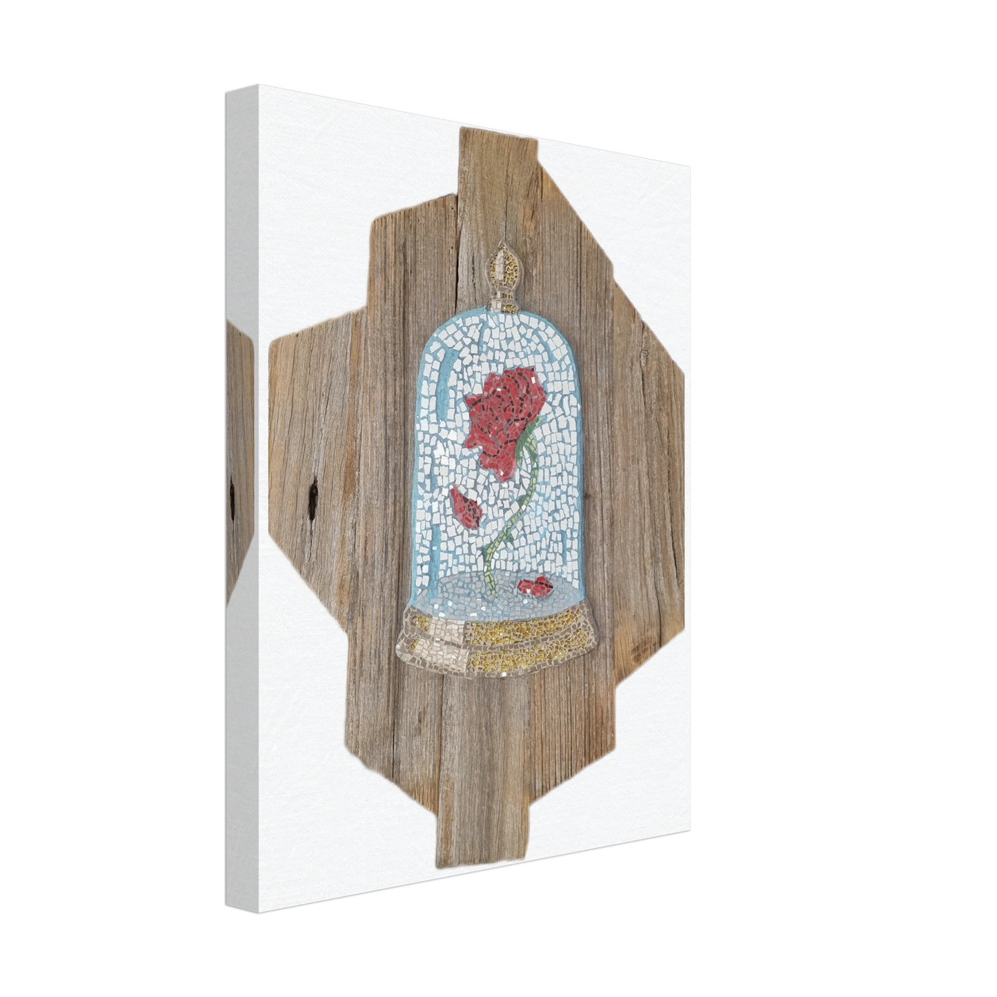 the cursed rose mosaic canvas 