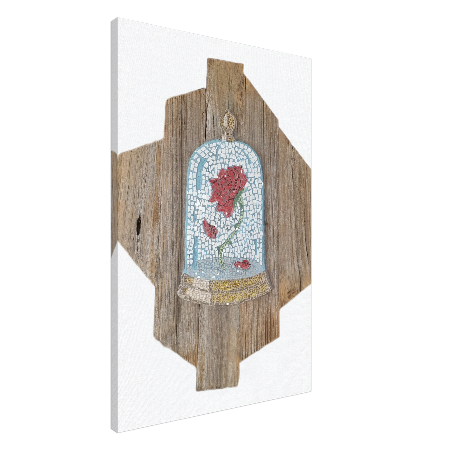the cursed rose mosaic canvas 