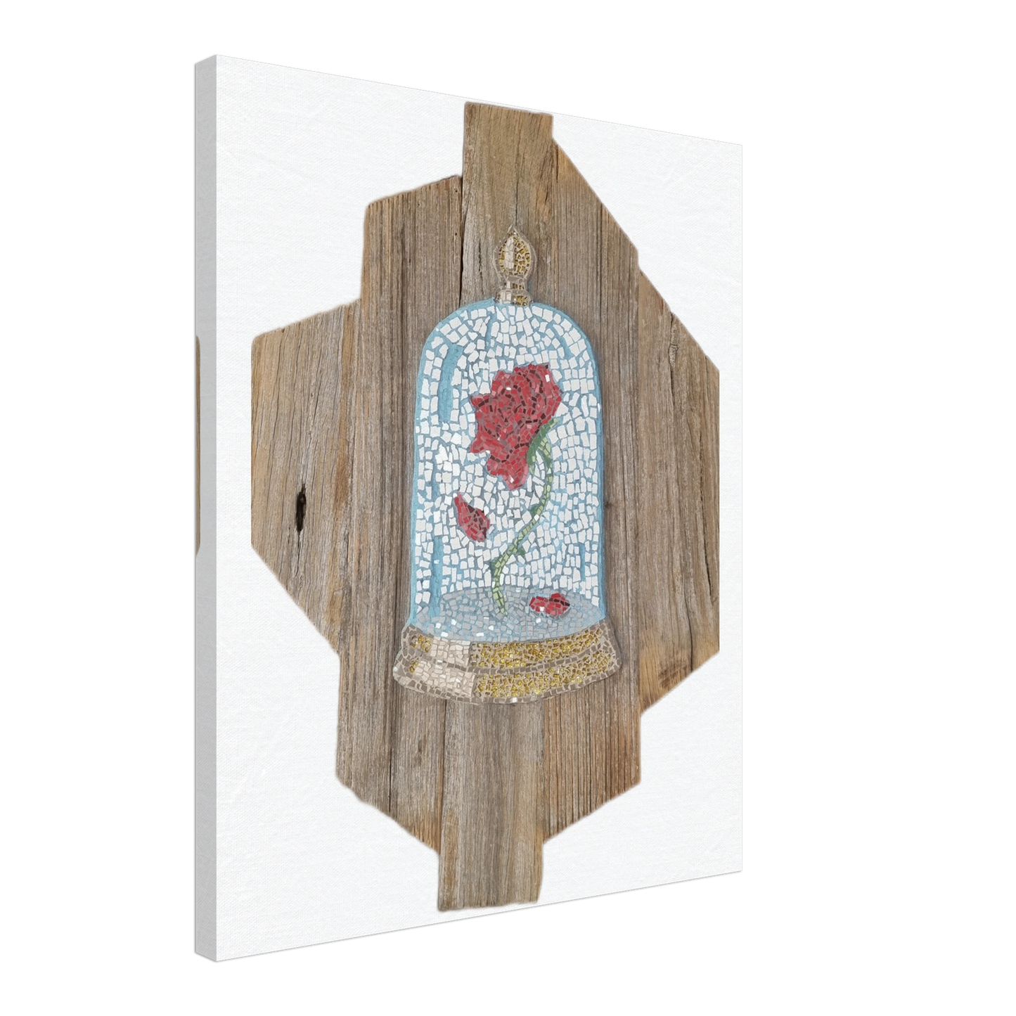 the cursed rose mosaic canvas 