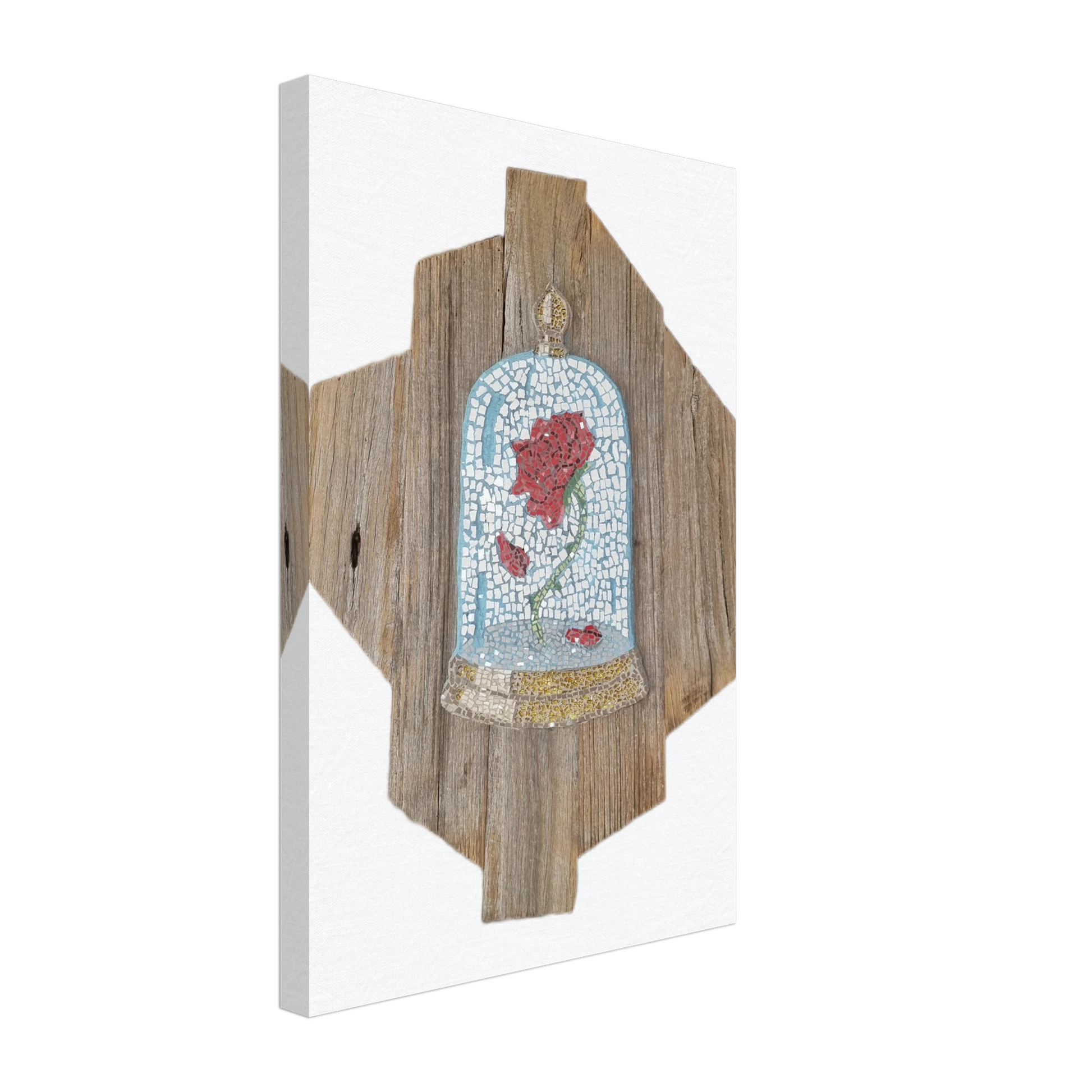 the cursed rose mosaic canvas 
